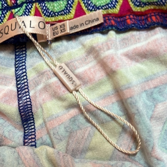 Esqualo Geometric Print Shorts Size X-Small 3” Inseam Colourful Fun Boho - Picture 9 of 10